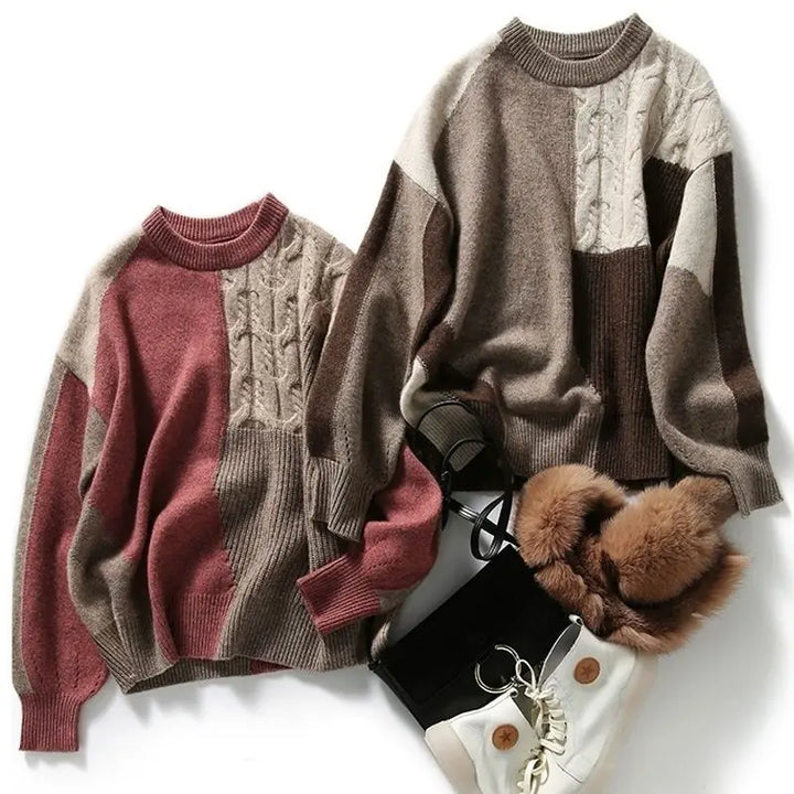 Textured Earthy Wool Pullover