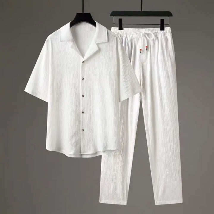 Textured Linen-Blend Co-ord Set