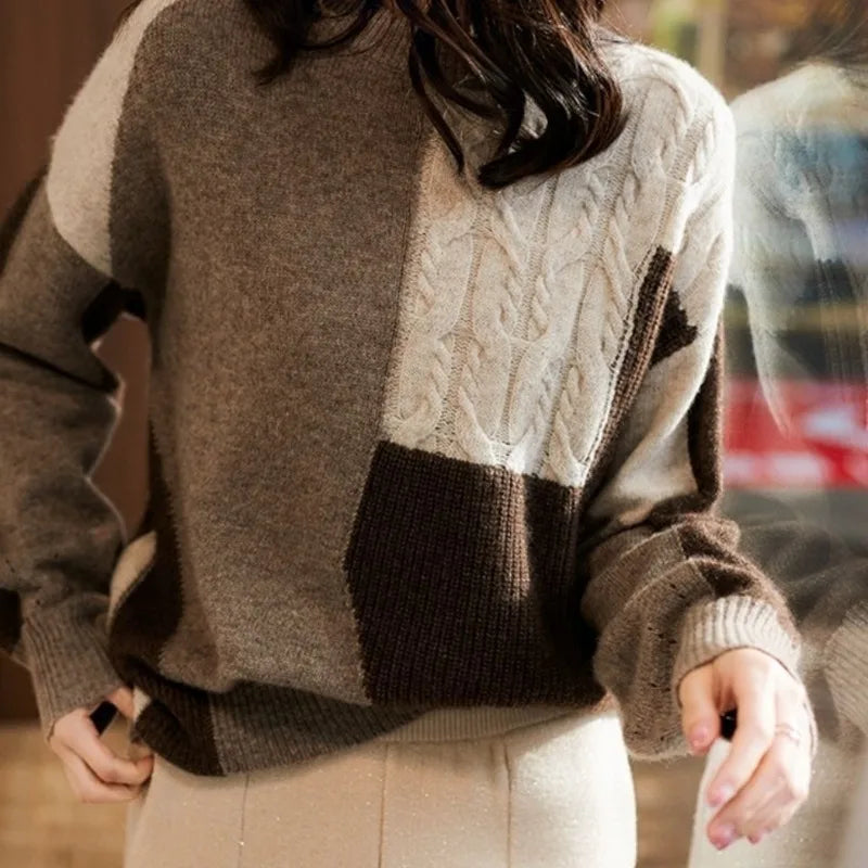 Textured Earthy Wool Pullover