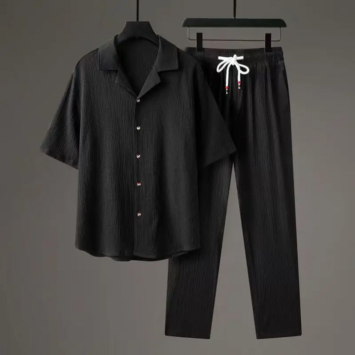 Textured Linen-Blend Co-ord Set