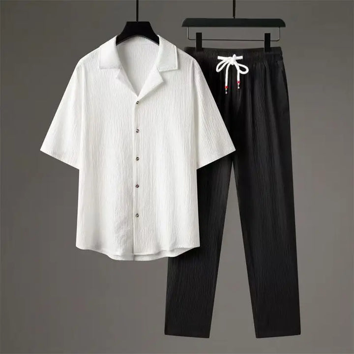 Textured Linen-Blend Co-ord Set